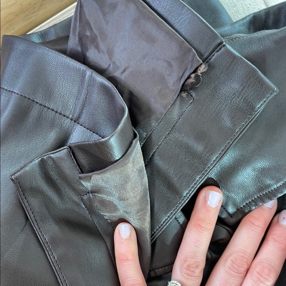 Osman Yousefzada Collective, Faux Leather Trench Coat, Size 16 - Picture 16 of 16